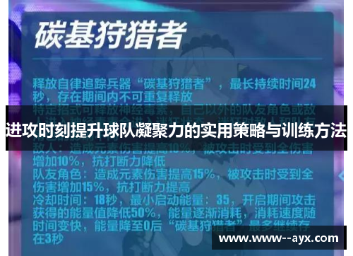 进攻时刻提升球队凝聚力的实用策略与训练方法 进攻时刻提升球队凝聚力的实用策略与训练方法